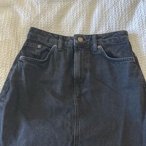 TOPSHOP Long Denim Skirt